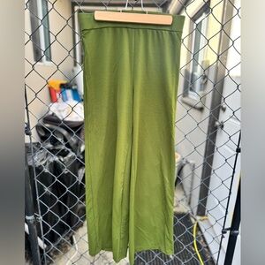 Isaac Mizrahi Live! Olive Green Pull-On Wide Leg Pants